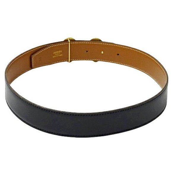 HERMES Black Horsebit Belt - Picture 4 of 12